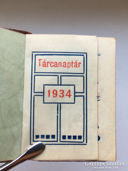 DUKESZ Papíráruház Szombathely mini tárcanaptára 1934