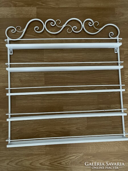 Very nice wrought iron type 5 shelf wall shelf large.