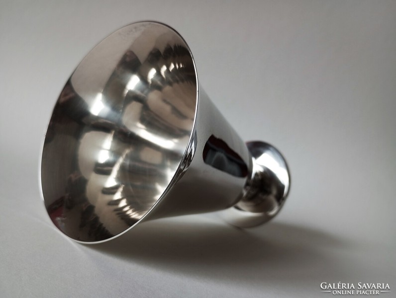 Hungarian art-deco 925 silver goblet, 1950s