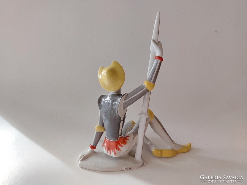 Retro dekoráció Drasche Don Quijote szobor SÉRÜLT!