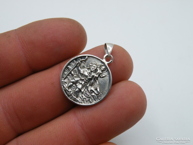 Uk00314 silver St. Christopher pendant 925