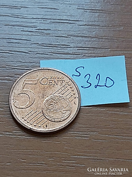 Austria 5 euro cent 2002 primrose, steel with copper coating s320