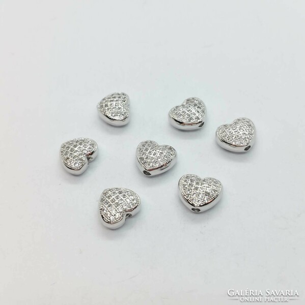 Zirconia rhinestone heart intermediate