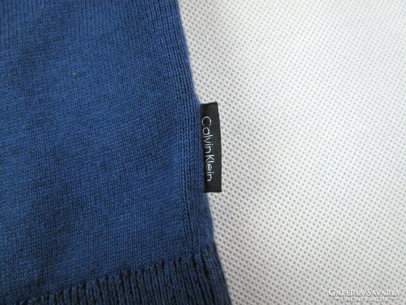 Original calvin klein (m) elegant long-sleeved men's pastel blue sweater