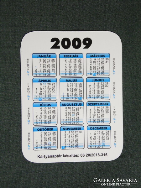 Card calendar, small size, boulder-k2 climbing wall room, Pécs, 2009, (6)