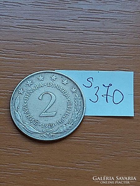 Yugoslavia 2 dinars 1979 copper-zinc-nickel s370