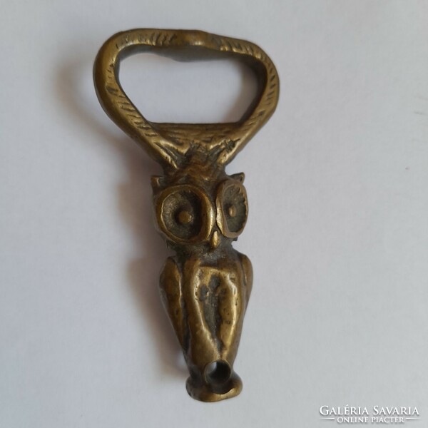 Old copper beer opener - owl shape