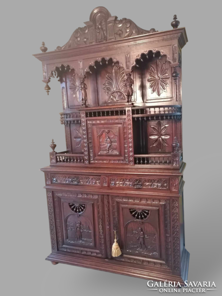 Antique Neo-Renaissance Breton cabinet, sideboard