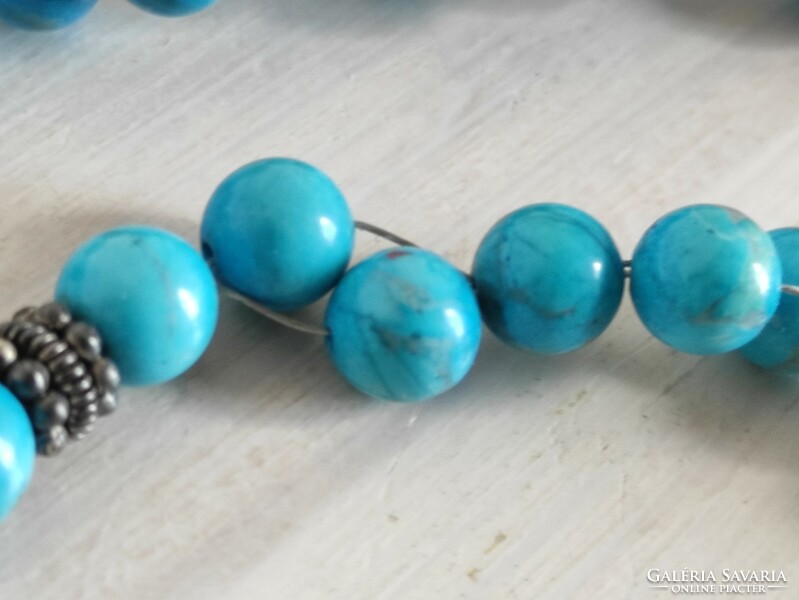 Silver and enchanting turquoise antique necklace