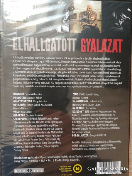 Elhallgatott gyalázat - Áldozatok és szemtanúk a háborús erőszakról  DVD bontatlan