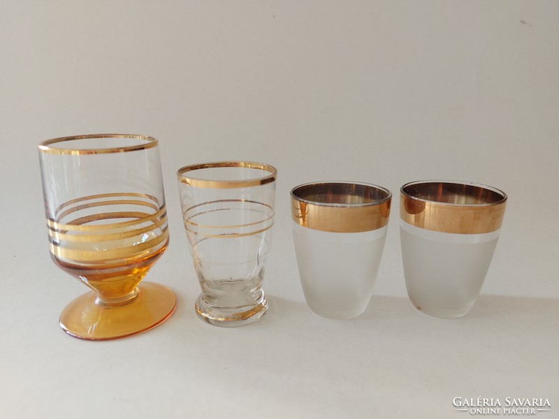 Retro glass liqueur glass 4 pcs