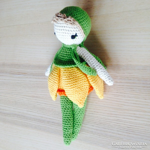 Crochet daffodil fairy