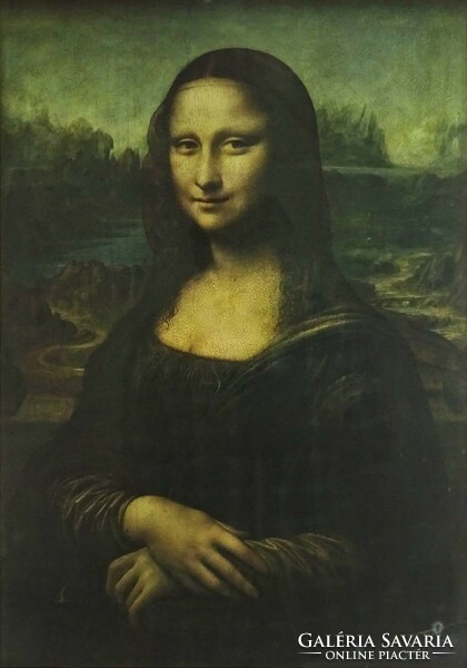 1Q649 Leonardo da Vinci : Mona Lisa színes nyomat 77 x 57.5 cm