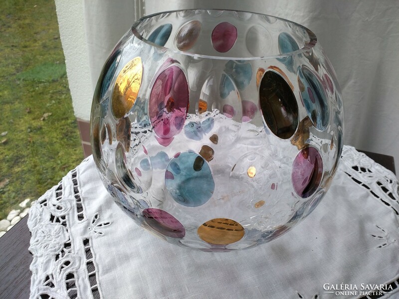 Giga borske sklo nemo lens decorated crystal vase