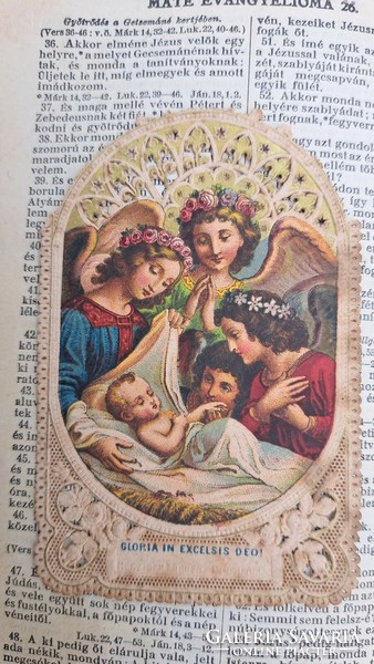 Holy Bible with antique holy pictures.