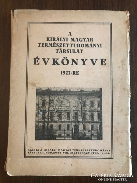 Yearbook of the Royal Hungarian Natural Science Society for 1927