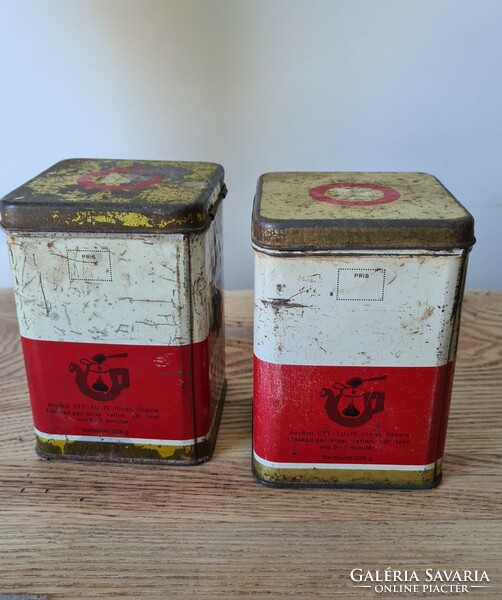 Old metal tea box