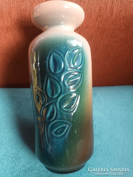 Beautiful painted-glazed ceramic vase, a work of applied art