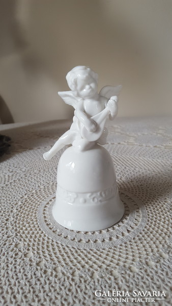 Snow-white angelic porcelain bell, bell