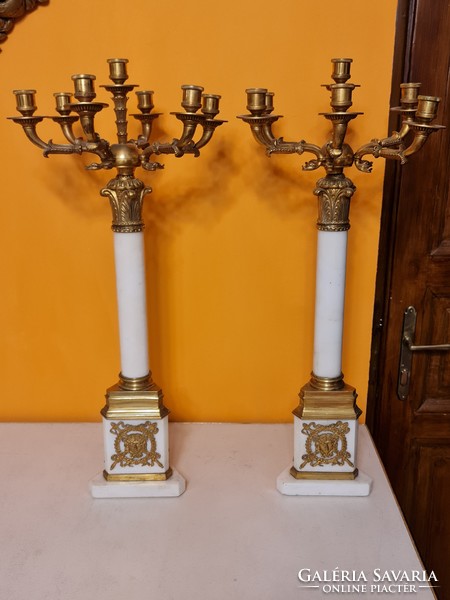 Pair of old candelabers