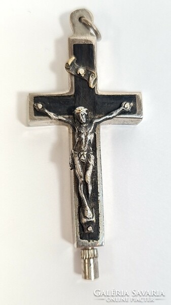 Vintage Catholic relic/relic holder cross pendant