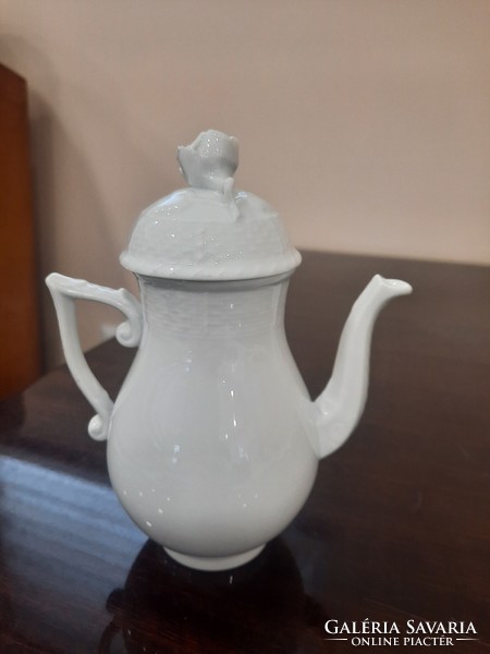 White Herend porcelain coffee pot, coffee spout