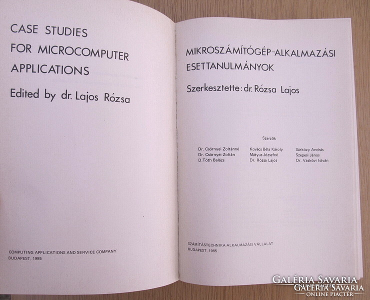 Mikroszámítógép-alkalmazási esettanulmányok (Számalk) - Dr. Rózsa Lajos