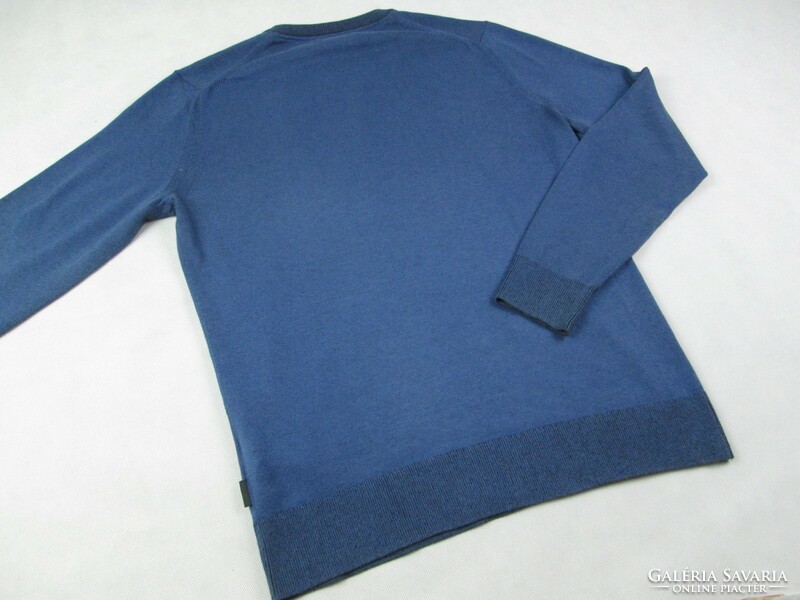 Original calvin klein (m) elegant long-sleeved men's pastel blue sweater