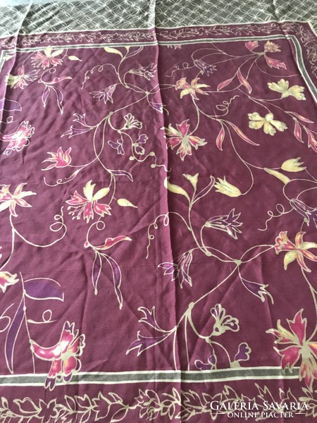 Gerry weber silk scarf with a beautiful pattern, velvet touch, 87 x 85 cm