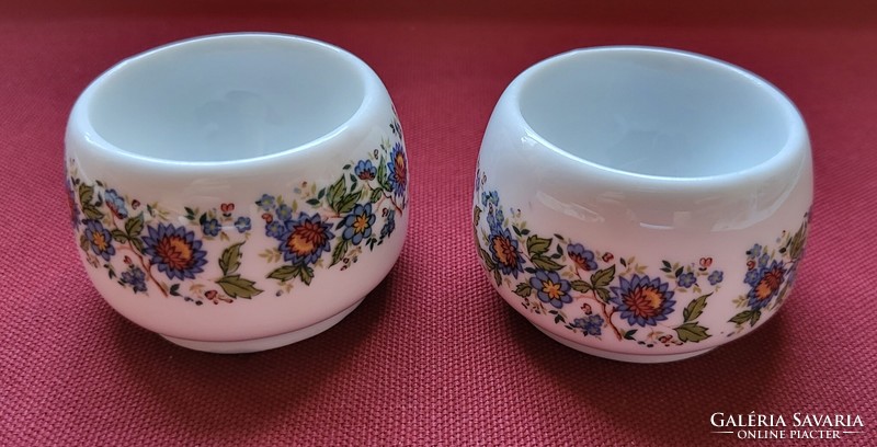 Melitta német porcelán gyertyatartó húsvéti tojástartó virág mintával tálka