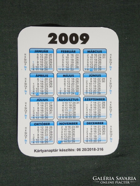 Card calendar, small size, Dr Hegy Orsolya Veterinary Clinic, Kozármisleny, dog, kitten, 2009, (6)