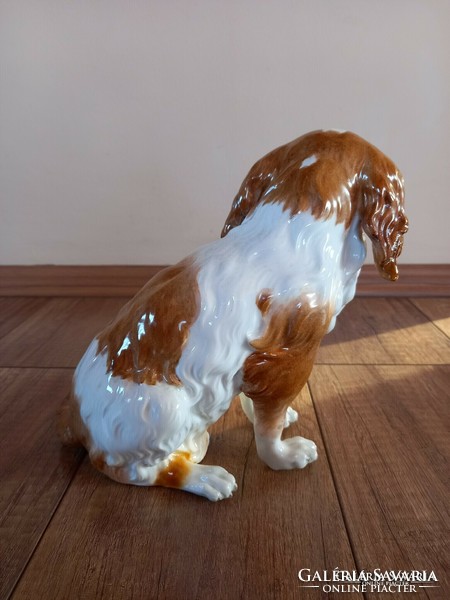 Antik Altwien bécsi porcelán spániel kutya