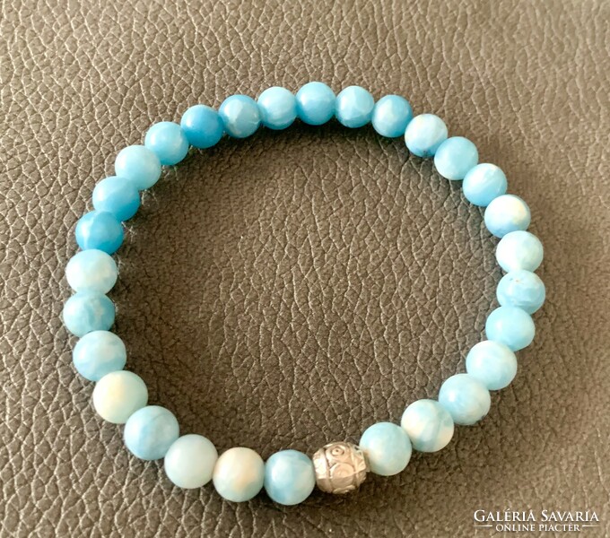 Special larimar mineral bracelet 18 cm