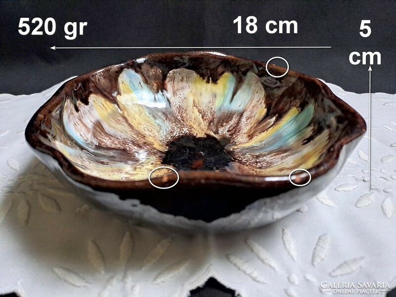 Special painted ceramic serving bowl 18 cm