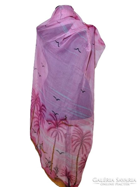 Patterned women's scarf 96x140 cm. (7024)