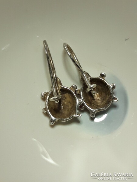 Old enameled silver ladybug earrings