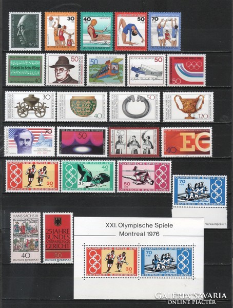 Postal clean bundes 2595 1976 full year €44.90