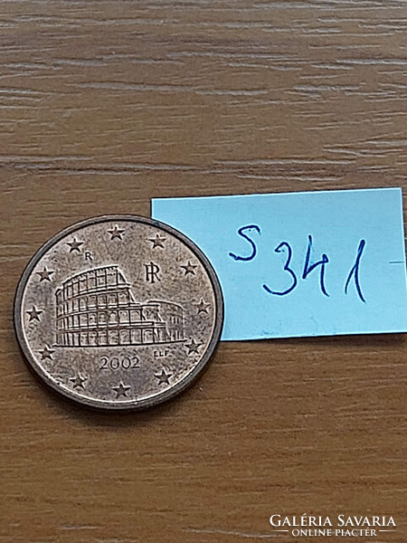 Italy 5 euro cent 2002 steel copper plated, colosseum rome, s351