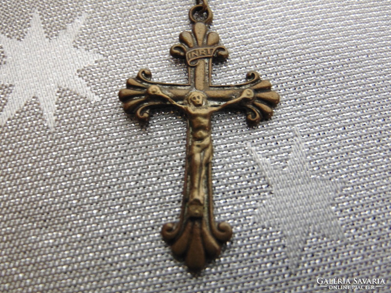 Rosary made of rosewood with a copper cross