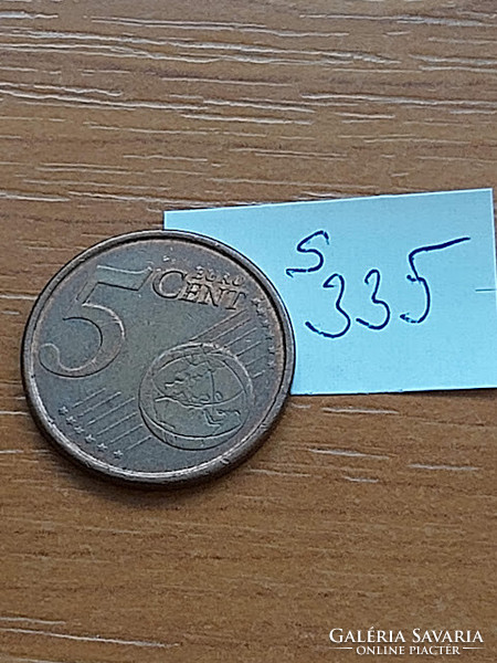 SPANYOLORSZÁG 5 EURO CENT 2001 Acél réz bevonattal, Santiago de Compostela, katedrális S335