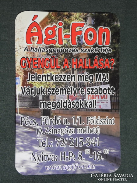 Kártyanaptár, Ági-Fon hallókészülék üzlet, Pécs,  2009, (6)