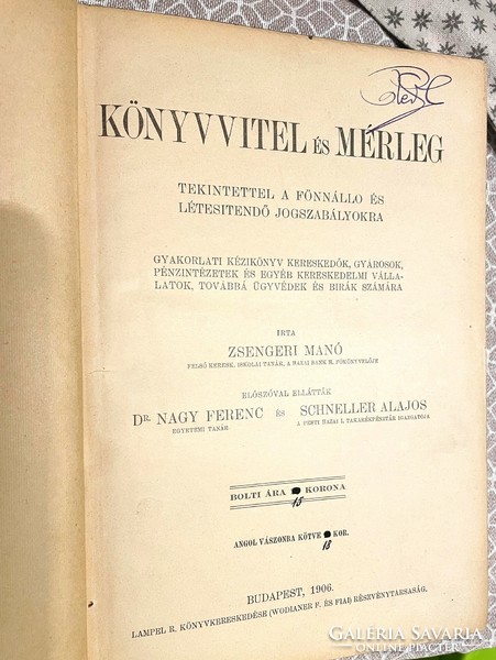 Zsengeri Manó: Könyvvitel és mérleg - antikvár könyv