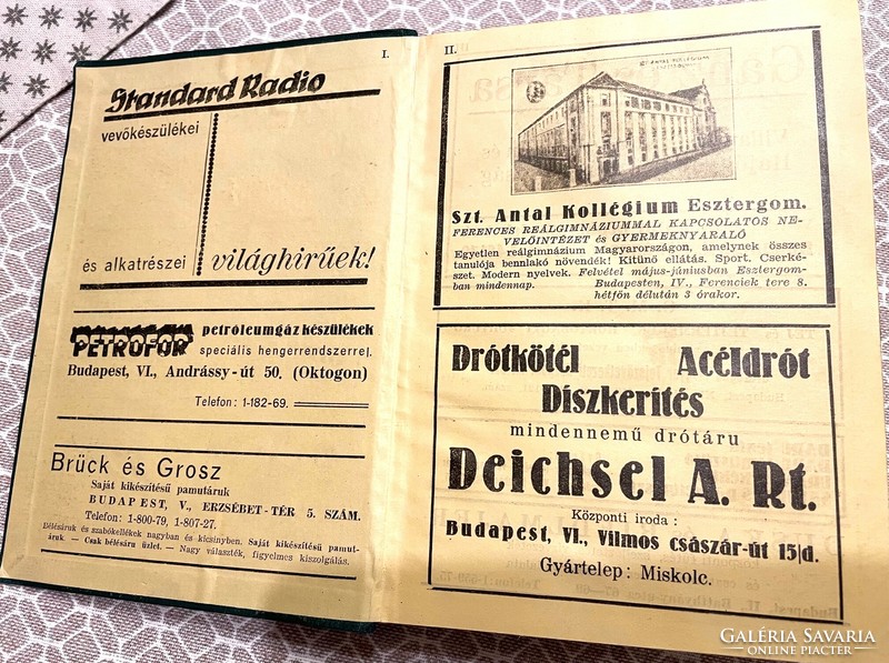 Dr. József Kovács: postman's professional calendar 1937. I-ii. Volume - antique book