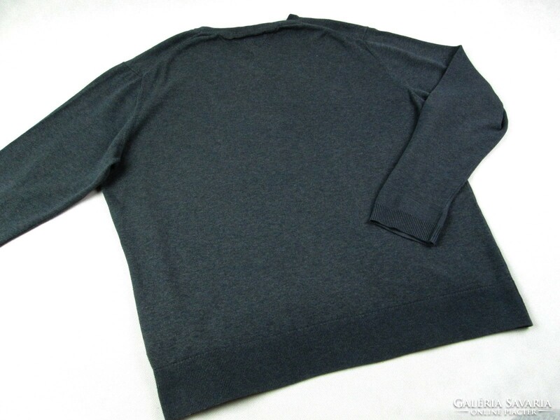 Original tommy hilfiger (2xl) elegant long sleeve men's dark gray sweater
