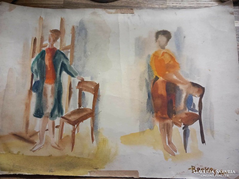 Berkes antal watercolor study picture