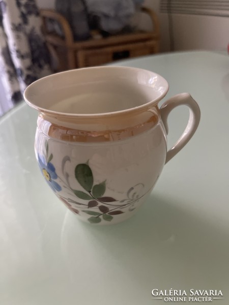 Beautiful collector's old hand-painted porcelain mug,