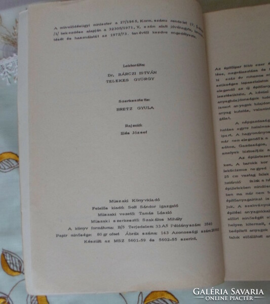 Boromisza Tibor – Bretz Gyula – Ébényi Miklós: Építési anyagok (Műszaki, 1972; tankönyv)
