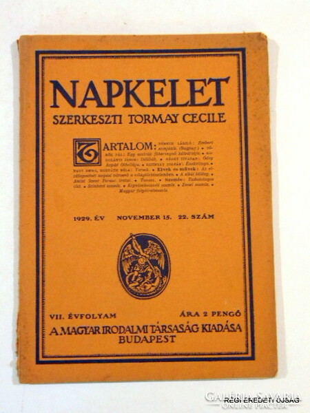 1929 november 15  /  NAPKELET  /  RÉGI EREDETI ÚJSÁG Ssz.:  6611