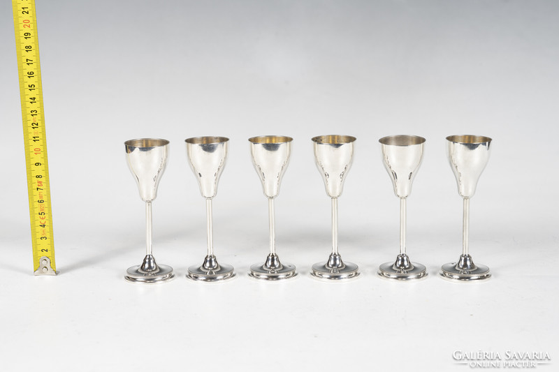 Silver 6-piece liqueur glass