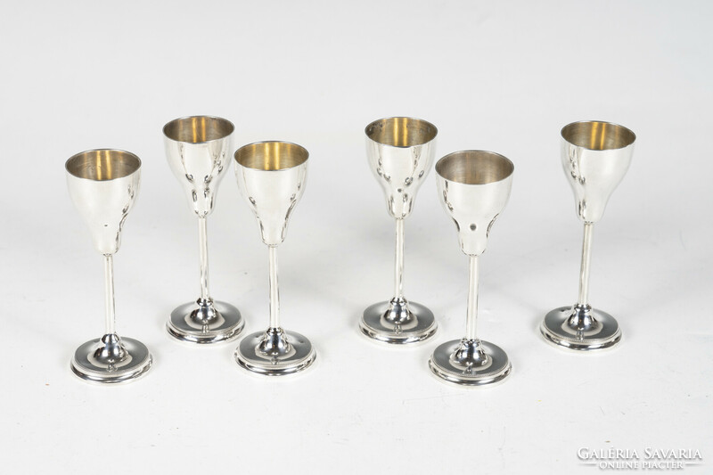 Silver 6-piece liqueur glass
